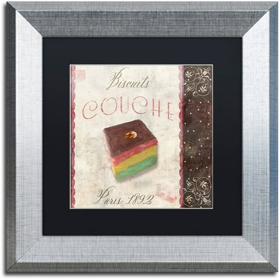 Trademark Fine Art "Patisserie XIV" Canvas Art by Color Bakery Black Matte, Silver Frame