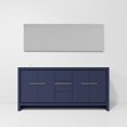 thumbnail image 5 of Lafarre 72 in W Navy Blue Double Bath Vanity, Cultured Marble Top and 70 in Mirror, 5 of 9