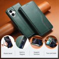 thumbnail image 5 of Allytechgroup Wallet Case for Apple iPhone 15 Pro Max, Rugged TPU Faux Leather Flip Cover with Shock-Absorbent Protection, Card & Cash Slots, Stand Holder, Anti-Scratch Wrist Strap Design, Green, 5 of 12