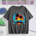 thumbnail image 2 of Floruhand Sunshine Beach Shirt for Women Summer Vacation Palm Trees T-Shirt Hawaii Beach Tee Tops, 2 of 4