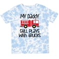 thumbnail image 3 of Inktastic Firefighter Daddy Plays with Trucks Boys or Girls Toddler T-Shirt, 3 of 5