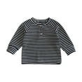 thumbnail image 6 of Cowsor Girls Striped Long Sleeve Shirts Drop Shoulder Casual Fashionable Crewneck Blouse Tee Tops, 6 of 6