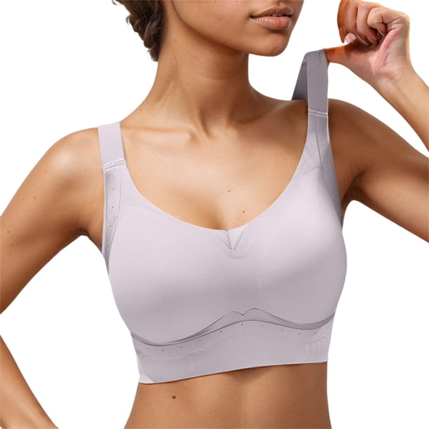Brasier Mujer Sujetador Deportivo para Mujer, Acolchado, sin Costuras, Elástico, para Dormir, Cómodo, de Compresión, con Realce de Aire, Soporte Completo, para Uso Diario Grande