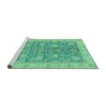 thumbnail image 2 of Ahgly Company Machine Washable Indoor Rectangle Abstract Turquoise Blue Modern Area Rugs, 7' x 9', 2 of 4