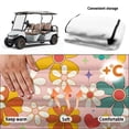 thumbnail image 5 of Uorisanigo Hippie Flowers Golf Cart Seat Covers with 4 Pockets EZGO Club Car Golf Cart Seat Towel Blanket Accessories Gift for Men Women Golfer Stain-Resistant & Dustproof, 5 of 7