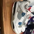 thumbnail image 3 of Jo r-dan 4 Retro SE "What The", White/Military Blue/Fire Red, U.S. SIZE 13, 3 of 6