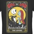thumbnail image 2 of Junior's The Nightmare Before Christmas The Lovers Tarot Card Graphic Tee Black Medium, 2 of 3
