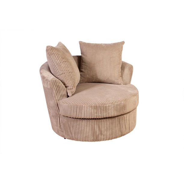 Largo Cuddler Microfiber Swivel Chair Tan