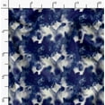 thumbnail image 2 of Soimoi Floral Print, Silk Fabric, Decor Sewing Fabric by The Yard 42 Inch Wide,Decorative Fabric for Shirts Suits Ties, Navy Blue, 2 of 6