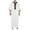 01 White, variant on Awdenio Men's Robe Kaftan Thobe Long Sleeve Robe Gown Casual Cotton Linen Button Muslim Standing Neck Pocket Long Shirt Fashion Robe