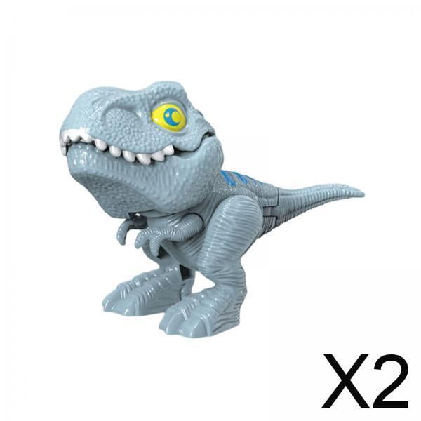 2 Juguetes De Dinosaurio Para Morder Con Los Dedos, Marionetas De Dinosaurio De Mano Para Para Niños, Color Azul