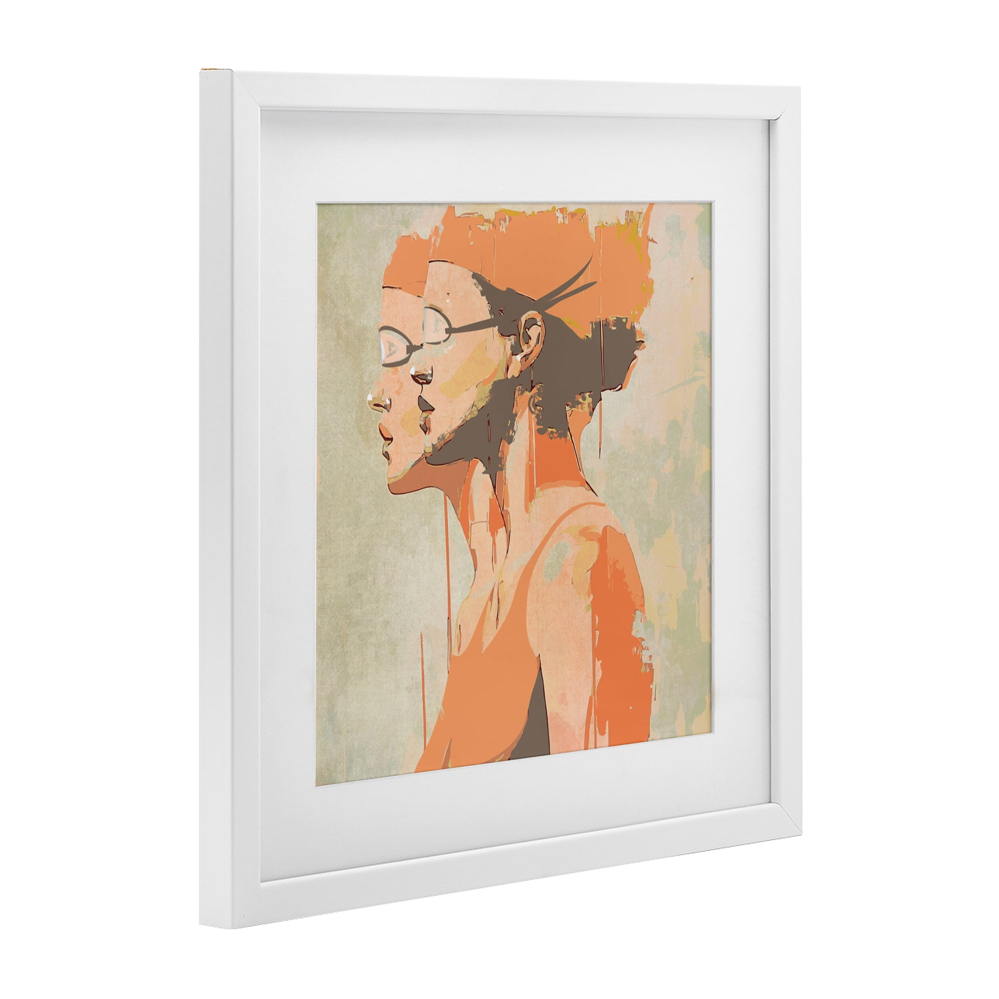 Stupell Industries Swimming Twins Silhouettes White Framed Print Under Glass, design by Layla Oz