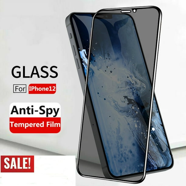 Myriann Privacy Screen Protector For Iphone 12 12 Mini 180 Degree Anti Spy Tempered Glass Scratch Resistant 9h Hardness Screen Cover 1pcs Walmart Com