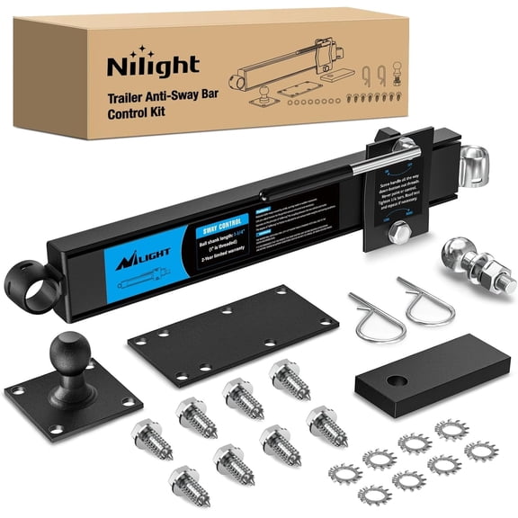 Nilight Adjustable Sway Control Kit with On/Off Control & Double Friction Pads for Trailer/Camper/RV
