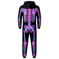 thumbnail image 6 of Tfken Halloween Jumpsuit For Girls Fall Winter Long Sleeve Skeleton Graphic Comfy Casual Hooded Jumpsuit With Pockets Daily Wear Child Fashion Clothes Size 11-12 Years Black, 6 of 6
