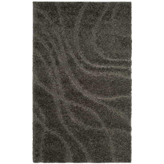 SAFAVIEH Florida Tamzen Abstract Shag Area Rug, Grey, 2'3" x 4'
