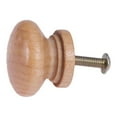 thumbnail image 3 of EeaseMX 30 tiradores redondos de madera de un solo orificio para cajón de muebles, con forma de hongo y tornillos., 3 of 7