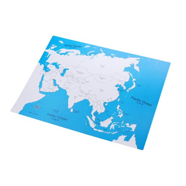Juguete Montessori rompecabezas mapa del mundo conocimiento de la geografia del mundo educación temprana juguetes para niños edad 3 - Asia Sunnimix rompecabezas juguetes