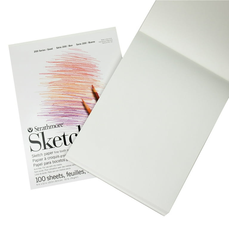 Multipack of 3 - Strathmore Mixed Media Vellum Spiral Paper Pad 9X12-40  Sheets 