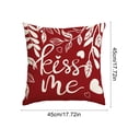thumbnail image 3 of Funda de cojín decorativa con estampado de corazones y flores | Funda de almohada para sofá con temática de San Valentín | Decoración navideña para el hogar, 3 of 6