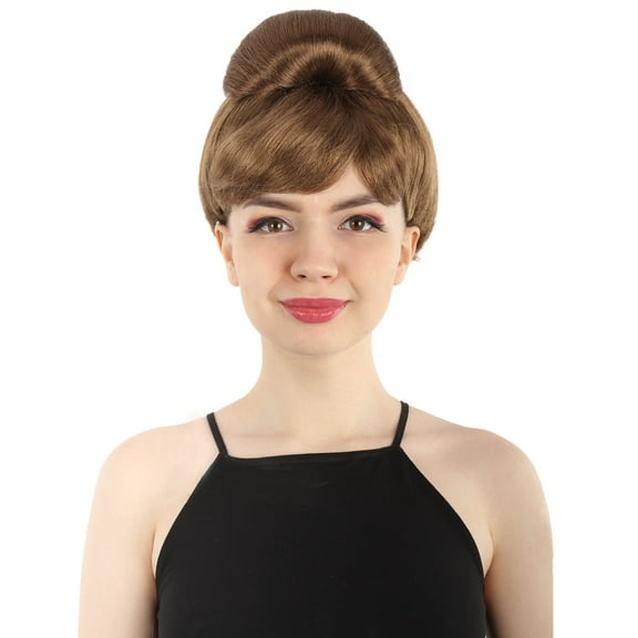 HPO Women's Premium Bun Wig - Adjustable Capless Hair extensions with Realistic Synthetic Fibers - Multi-Color Elegant Bun Hairpiece for Halloween Cosplay, and Everyday Wear, Light Brown