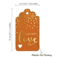 thumbnail image 5 of Inkdotpot Real Gold Foil Made With Love Text Tags Favor Hang Paper Tags 50 Pack, 5 of 6