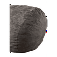 thumbnail image 2 of Charcoal Cylindrical Microfiber Bean Bag Contemporary Comfort with Removable Covers, 2 of 5