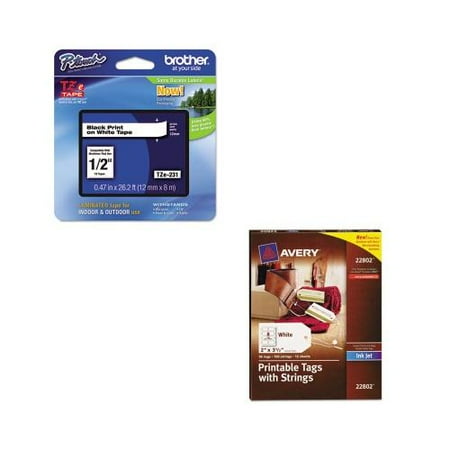 kitave22802brttze231 value kit avery blank printercompatible tags