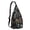 Black-107, variant on Farmhouse Floral Sling Backpack - Country Chic Flower Print, Lightweight Weekend Pack