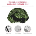 thumbnail image 5 of YFYANG Women's Double Waterproof Shower Cap, Green Leaf Pattern Reusable Hair Cap for All Hair Styles and Head Sizes, 5 of 9