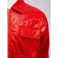 thumbnail image 1 of YUUMIN Veste Métallique Décontractée à Sequins pour Filles et Garçons, Veste à Col Rabattu avec Fermeture Éclair, Rouge 16, 1 of 6