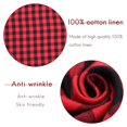 thumbnail image 3 of 55 Inch Plaid Round Tablecloth Checkered Round Table Cover for Wedding Kitchen Dinning Room Red and Black, 3 of 7