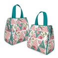 thumbnail image 2 of Pioneer Flower Floral Print Pattern Insulated Lunch Bag for Women & Adults,Large Portable Soft Cooler Lunch Bag,Thermal Food Storage Tote with Pearl Cotton,8.66L,8.75x5.75x9.5 Inch, 2 of 6