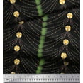 thumbnail image 2 of Soimoi Poly Georgette Fabric Leaves & Celebration Flag Party Printed Fabric 1 Yard 42 Inch Wide, 2 of 3