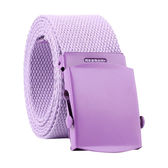 Certgust Waist Belt for Women Fashion Under $5 Waist Belt for Women Fashion Canvas Automatic Nylon Buckle Belt Belt for Women Purple