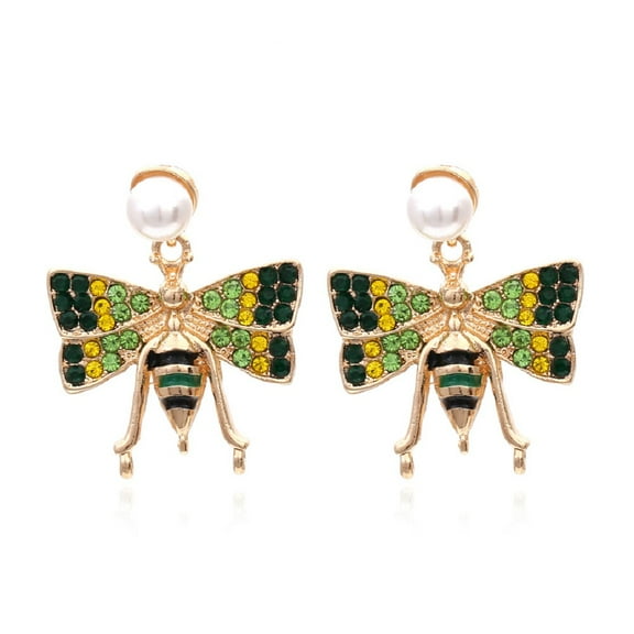 LongcreekX Honey Bee Earrings for Women, Cute Bumblebee Earrings, Insect Bee Statement Dangle Earrings Hypoallergenic, Pearl Honeybee Drop Earrings, Queen Bee Bohemian Earrings Studs