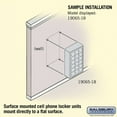thumbnail image 4 of Salsbury Industries 19065-18ASK Cell Phone Storage Locker - 6 Door High Unit (5 Inch Deep Compartments) - 18 A Doors - Aluminum - Surface Mounted - Master Keyed Locks, 4 of 4