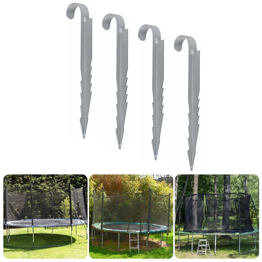 4Pcs Ground Stakes Tent Trampoline Ground Stake Fixing Anchors Easy to Install