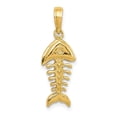 thumbnail image 4 of Auriga Fine Jewelry 14K Yellow Gold 3-Dimensional Fish Bone Pendant for Women (L-23 mm,W-10 mm), 4 of 6