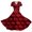 Wine, variant on LWavelet 2026 Valentine's Romantic Crochet Heart Floral Dress Women, V-neck Short Sleeve Fitted Waist Flared Casual Sundresses Wine XL