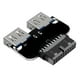 thumbnail image 2 of Adaptador de placa base USB 3.0 de 20 pines hembra a doble USB 3.0 tipo A hembra (A), 2 of 7