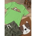 thumbnail image 3 of Cute Baby Sloth Sleeping T-Shirt Toddler -Image by Shutterstock,  4 Toddler, 3 of 4
