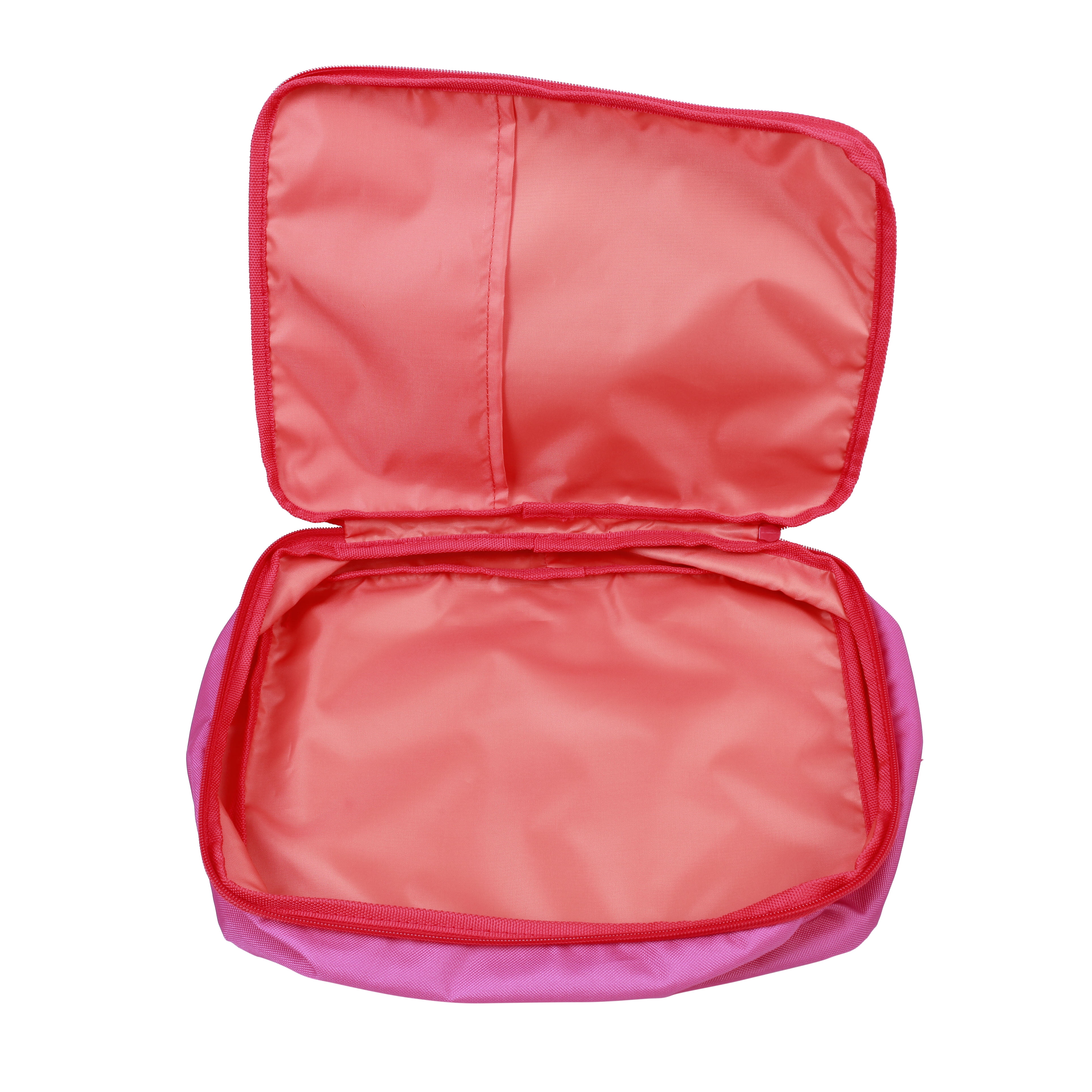 CRCKT Kids 3-Piece Zippered Polyester Packing Cube Set - Red, Orange, Hot Pink Colorblock