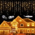 thumbnail image 2 of Guirnalda navideña de 40 m con luces LED tipo cortina de carámbanos, luces de hadas colgantes para jardín, calle, exterior, decorativas, 220 V, 2 of 4