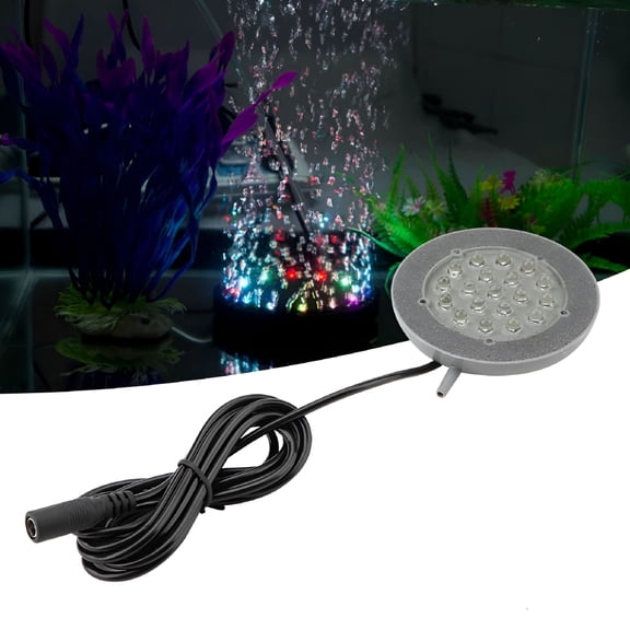 ACDANC Fish Tank Bubbler Light, LED Aquarium Air Bubble Stone Light Control Changing Lamp Fish Tank Decoration US Plug 100-240V