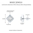 thumbnail image 4 of Rosec Jewels Lab Created Diamond Studs (Certified EF-VS Quality) - Art Deco Earrings for Mom - Ready to Gift, 14K White Gold, 4 of 6
