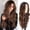 Brown, variant on Golden Blonde Long Wavy Lace Front Wig for Women, Curly Synthetic Wig Heat Resistant Natural Looking Wigs(Gold,One Size)