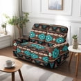 thumbnail image 2 of SCRAWLGOD Southwest Aztec Print Loveseat Recliner Slipcovers Non Slip 6 Piece Couch Slipcover Anti Scratch Stretch Reclining Cover with Pocket, 2 of 8