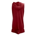 thumbnail image 5 of Gamivast Mini Dress for Women Sleeveless Hoodie Dress V-Neck Casual Dress Ruffle Hem Loose Fit Daily Summer Beach Sporty Vacation Outfits, 5 of 8