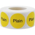 thumbnail image 1 of Plain Deli Grocery Store Food Yellow Labels | 1" Round - 500 Pack, 1 of 3